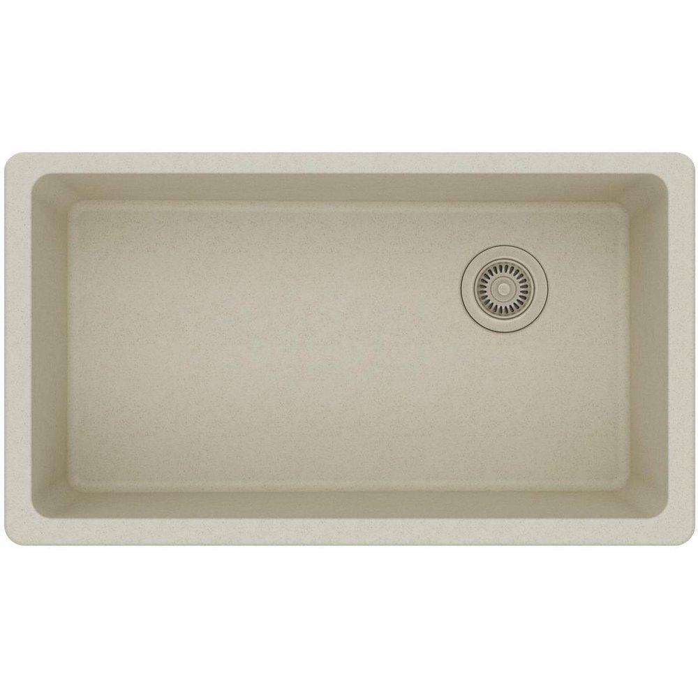 Elkay Bisque 33 x 18-3/4 in. No Hole Composite Single Bowl Undermount Kitchen Sink 