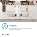 Elkay White 33 x 18-3/4 in. No Hole Composite Single Bowl Undermount Kitchen Sink 