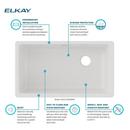 Elkay White 33 x 18-3/4 in. No Hole Composite Single Bowl Undermount Kitchen Sink 