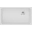 Elkay White 33 x 18-3/4 in. No Hole Composite Single Bowl Undermount Kitchen Sink 