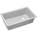 Elkay White 33 x 18-3/4 in. No Hole Composite Single Bowl Undermount Kitchen Sink 