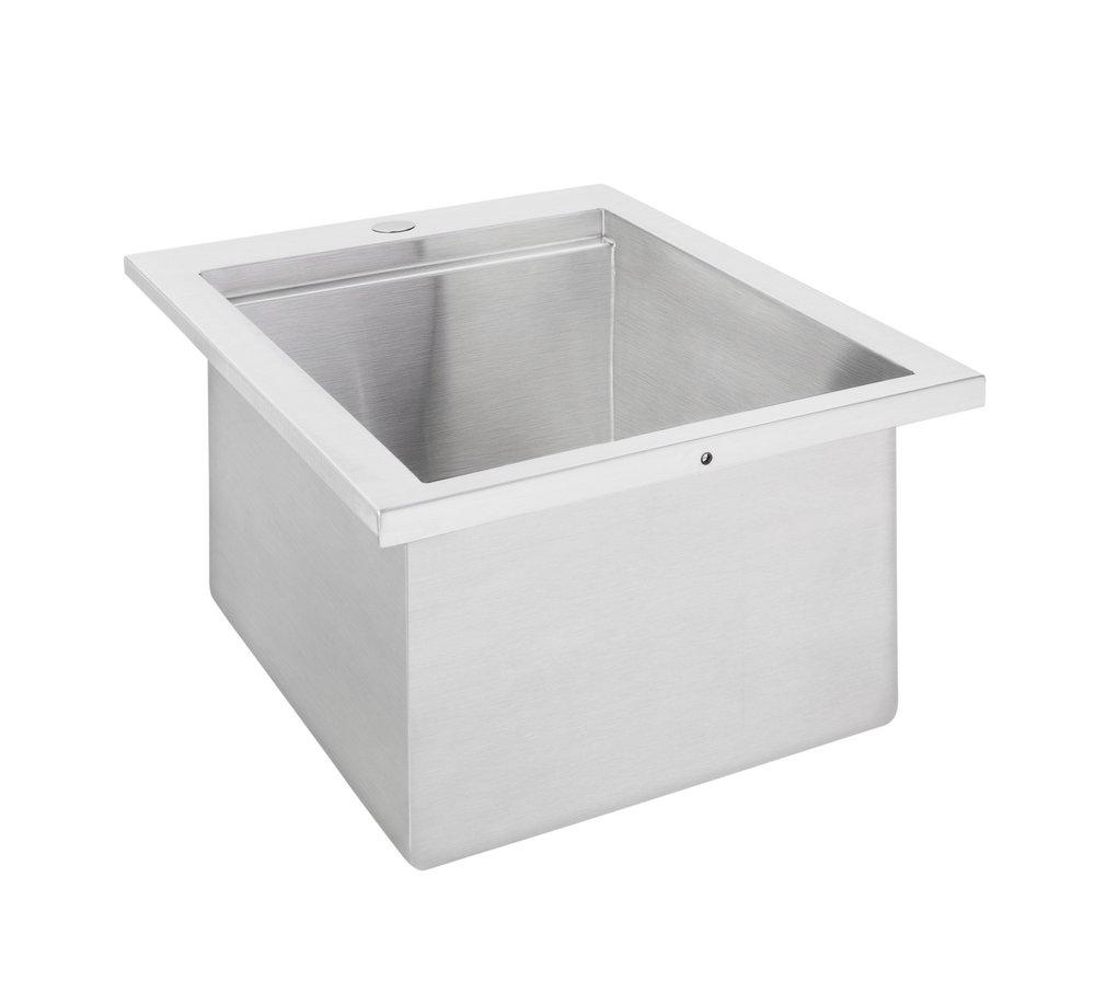 Lynx Grills Stainless Steel 18 x 25-1/8 in. 1 Hole Single Bowl Drop-in Kitchen Sink 