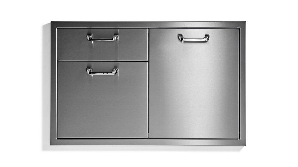 Lynx Grills Trash Center and Double Drawer Combo 