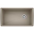 BLANCO Truffle 32-1/2 x 18-1/2 in. No-Hole Composite Single Bowl Undermount Kitchen Sink 