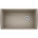 BLANCO Truffle 32-1/2 x 18-1/2 in. No-Hole Composite Single Bowl Undermount Kitchen Sink 