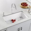 BLANCO White 32-1/2 x 18-1/2 in. No-Hole Composite Single Bowl Undermount Kitchen Sink 