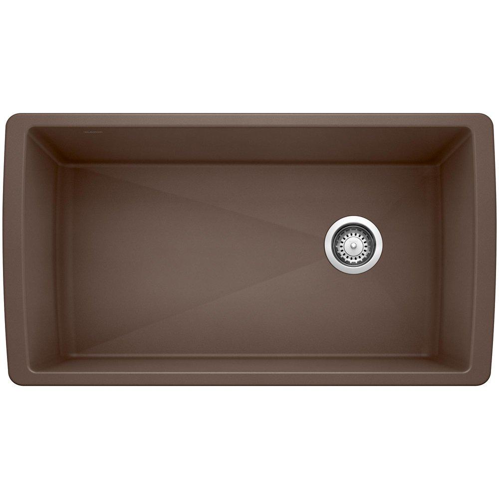 BLANCO Café 32-1/2 x 18-1/2 in. No-Hole Composite Single Bowl Undermount Kitchen Sink 