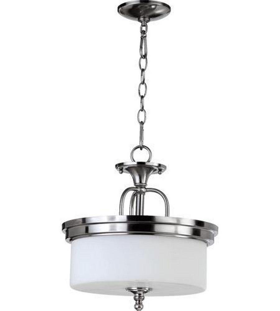 Quorum International Satin Nickel 3-Light Medium Pendant 