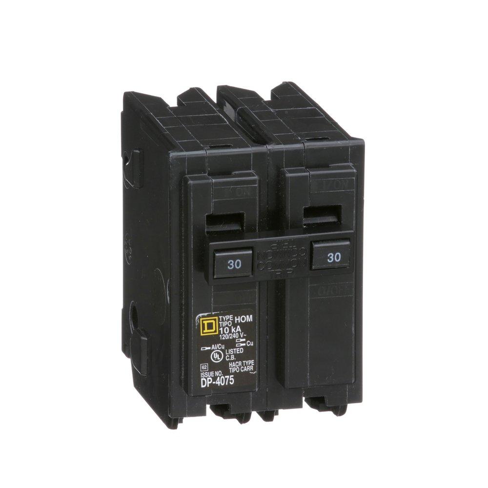 Square D Company 120/240V 2-Pole Miniature Circuit Breaker 