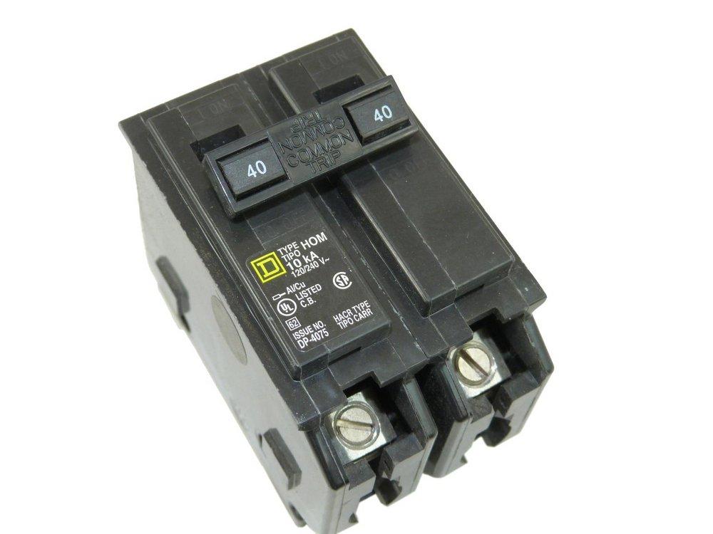 Square D Company 120/240V 2-Pole Miniature Circuit Breaker 