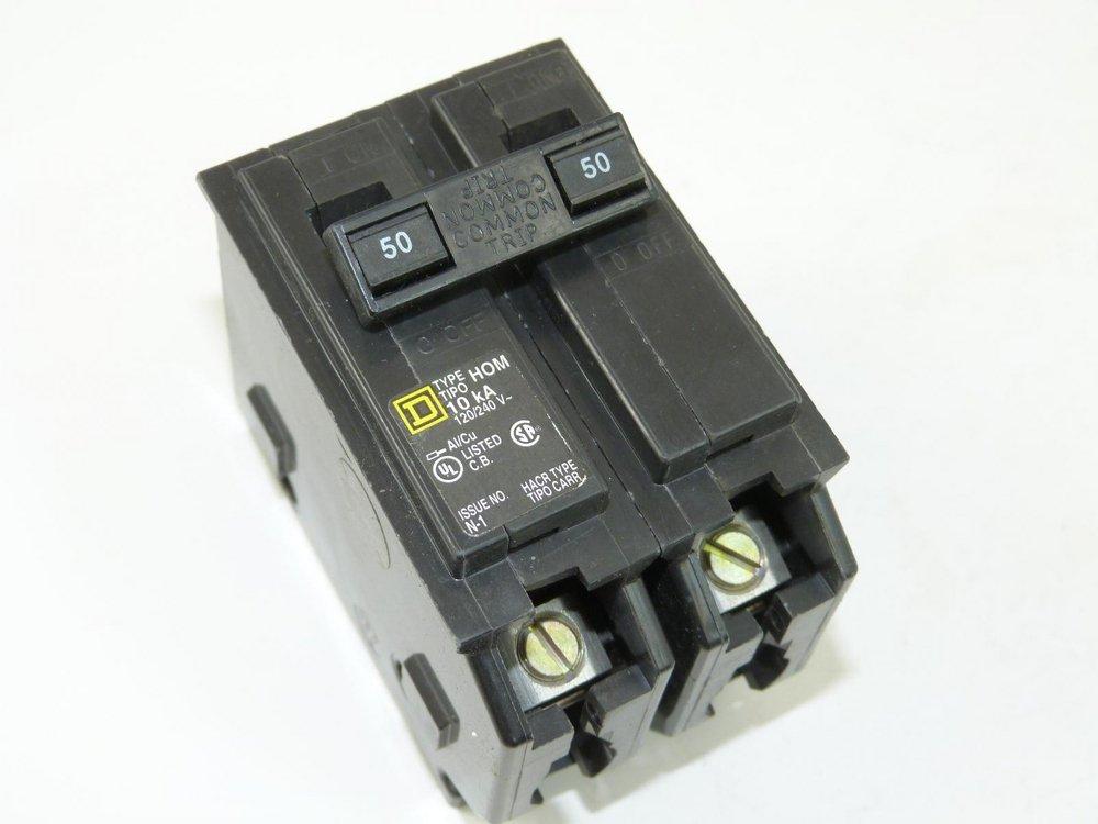 Square D Company 120/240V 2-Pole Miniature Circuit Breaker 