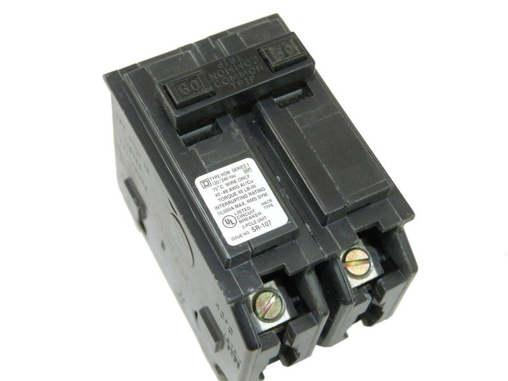 Square D Company 120/240V 2-Pole Miniature Circuit Breaker 