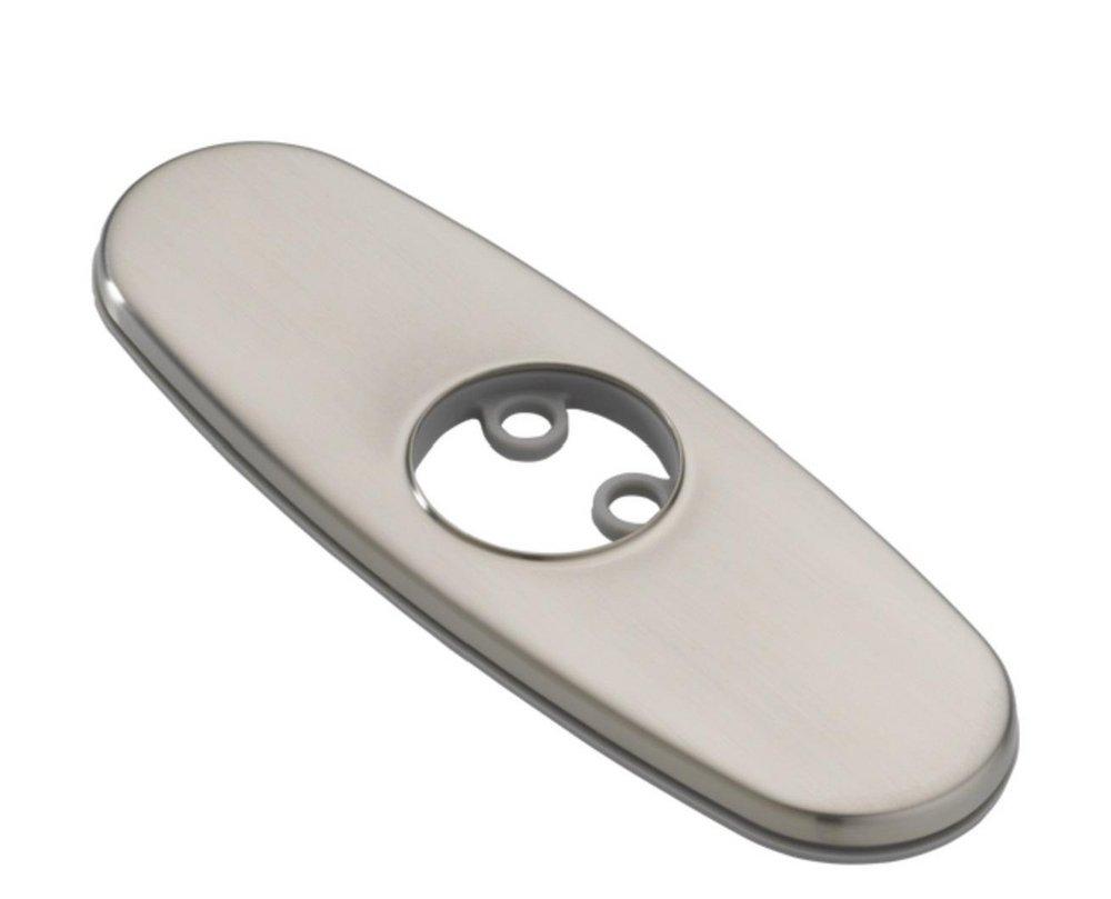 Delta Faucet Brilliance&reg; Stainless 6-1/2 in. Metal Escutcheon and Gasket Kit 