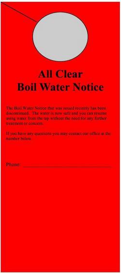 Pre-Printed Door Hangers - NOTICE All Clear Boil Water, 100 per Pack in Red