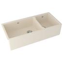 Shaws Parchment 39-1/2 x 18-1/2 in. Fireclay Double Bowl Farmhouse Kitchen Sink 