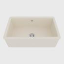 30 x 18-1/8 in. No Hole Fireclay Single Bowl Dual Mount Kitchen Sink in Parchment