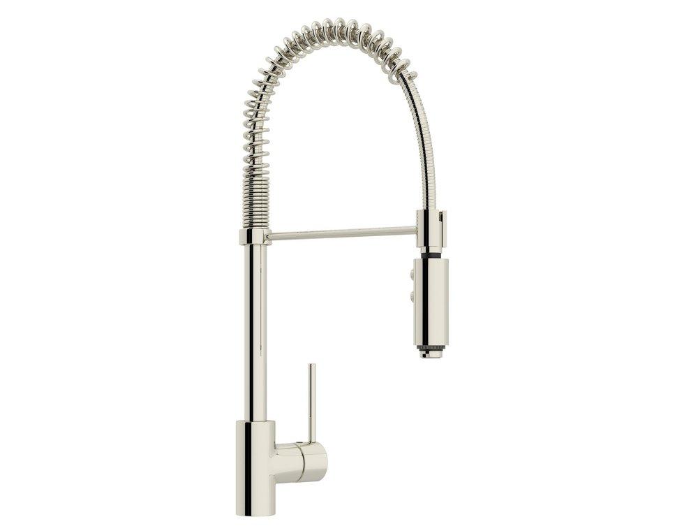 ROHL&reg; Polished Nickel Single Handle Pull Down Kitchen Faucet 