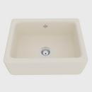 24 x 18 in. Fireclay Single Bowl Farmhouse Kitchen Sink in Biscuit in Parchment