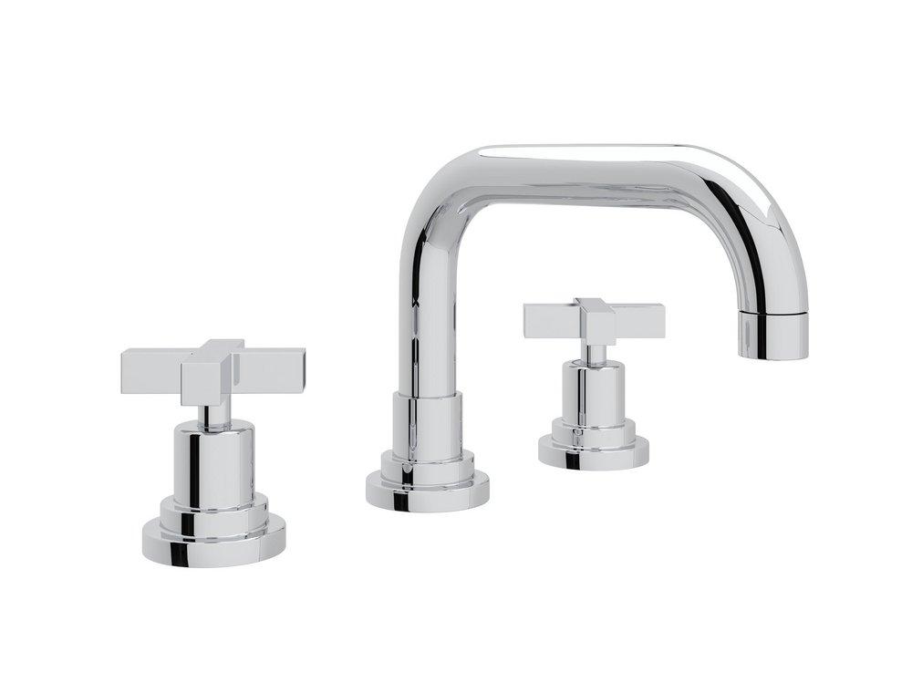 ROHL&reg; Polished Chrome Two Handle Widespread Bathroom Sink Faucet 