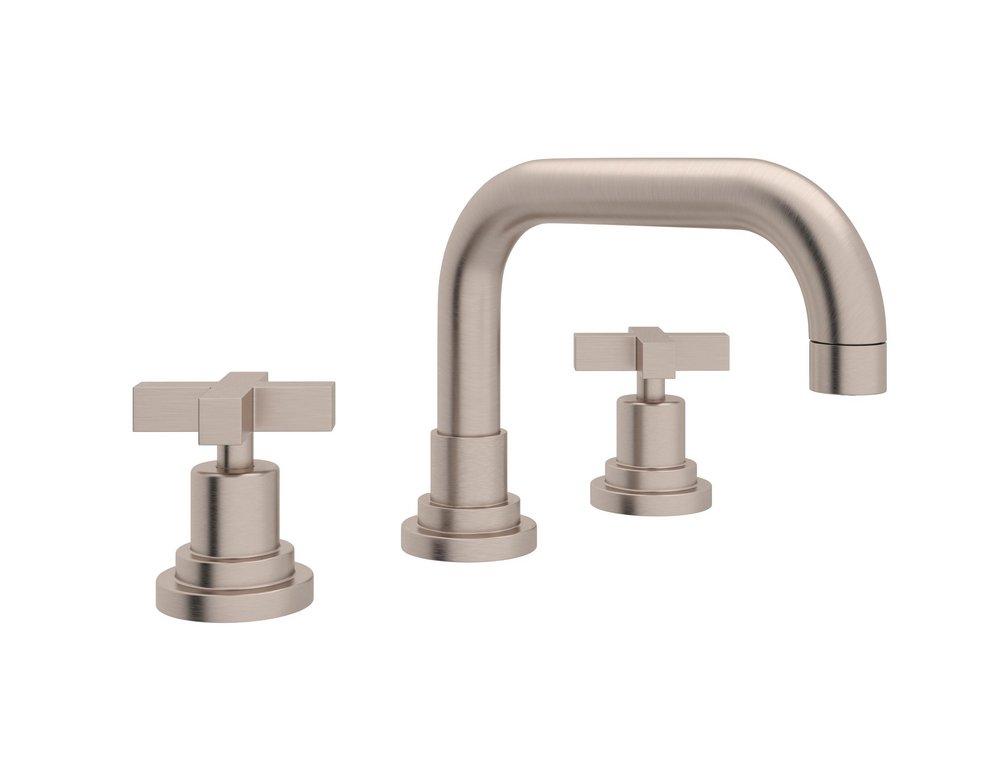 ROHL&reg; Satin Nickel Two Handle Widespread Bathroom Sink Faucet 