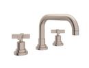 ROHL&reg; Satin Nickel Two Handle Widespread Bathroom Sink Faucet 