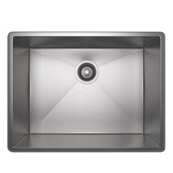22-1/2 in. Dual Mount Stainless Steel Single Bowl Kitchen Sink in Brushed Stainless Steel