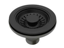 Basket Strainer with Large Knob in Matte Black (Less Pop-Up) for 737SCREW23 Metal Sink