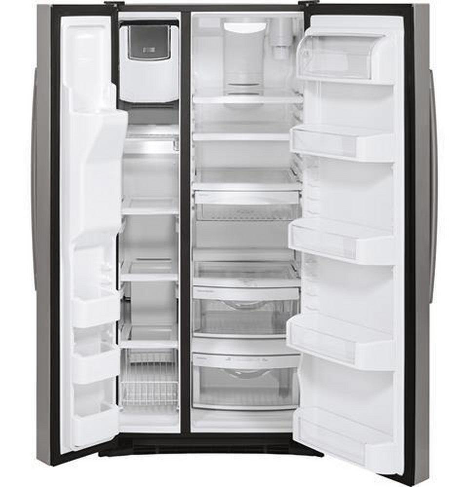 GE&reg; Stainless Steel 32-3/4 in. 16.23 cu. ft. Side-By-Side Refrigerator 