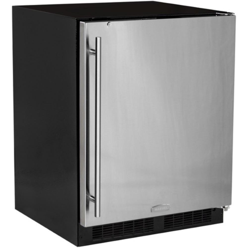 Marvel Industries Black Stainless Steel 23-7/8 in. 4.7 cu. ft. Compact Counter Depth Refrigerator 