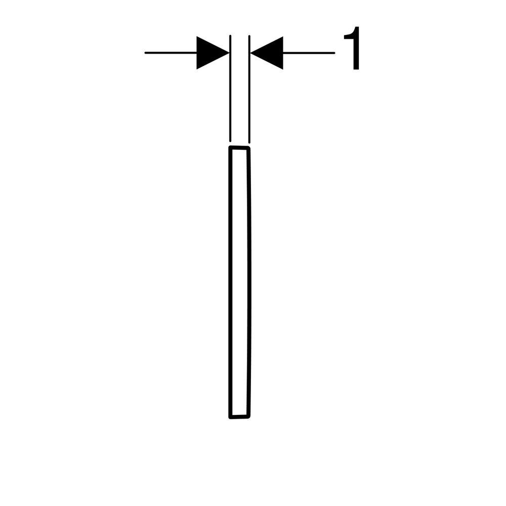 Geberit White/Polished Chrome Dual Flush Actuator Flush Plate 