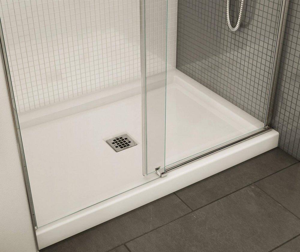 White 48X32 CNTR ACR SHWR BSE WHIT 