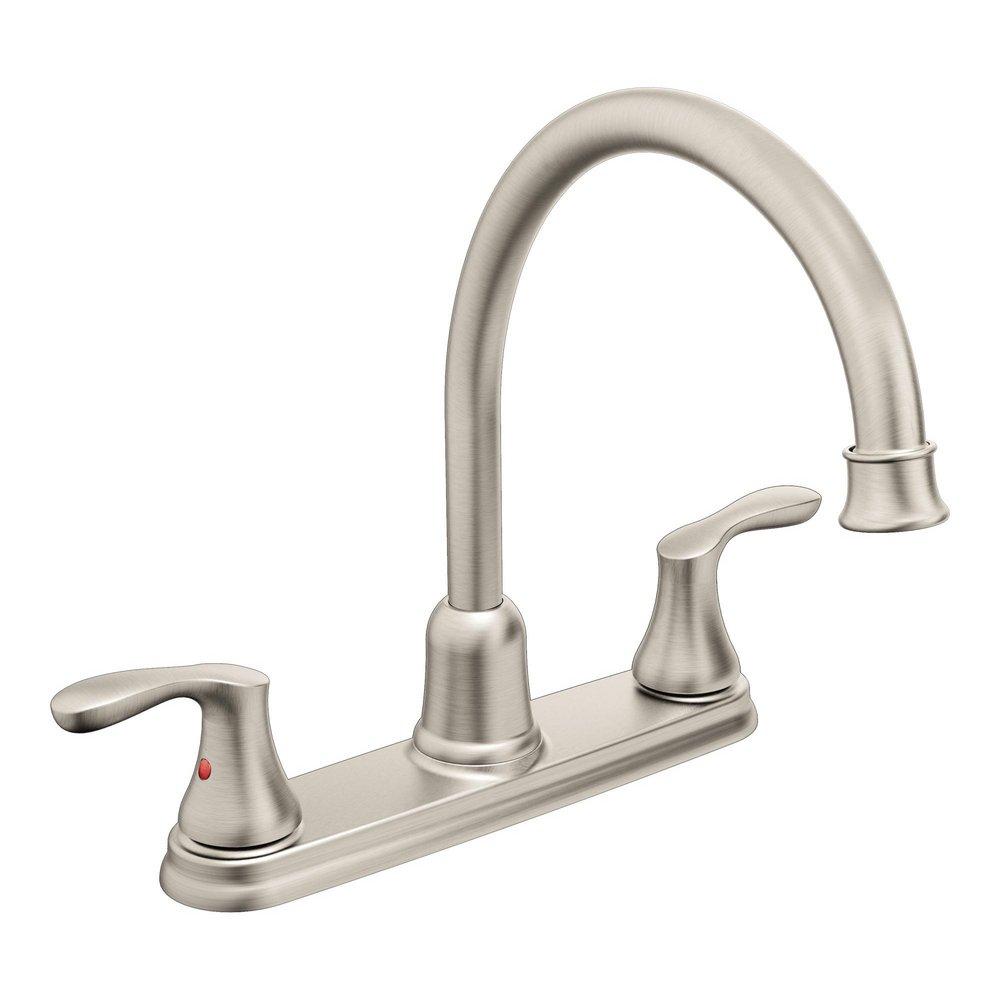 Cleveland Faucet Group Classic Stainless Two Handle Centerset Kitchen Faucet 