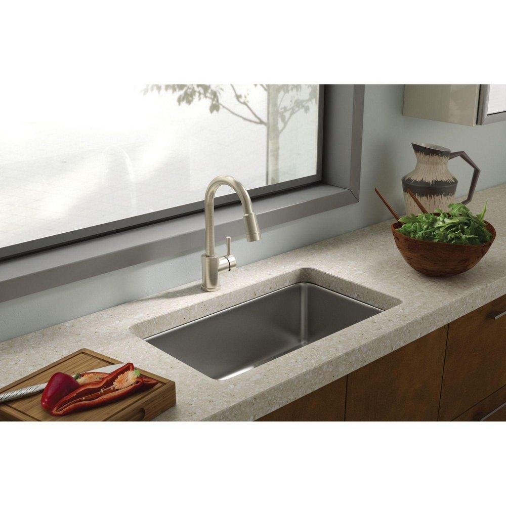 Cleveland Faucet Group Classic Stainless Single Handle Kitchen Faucet 