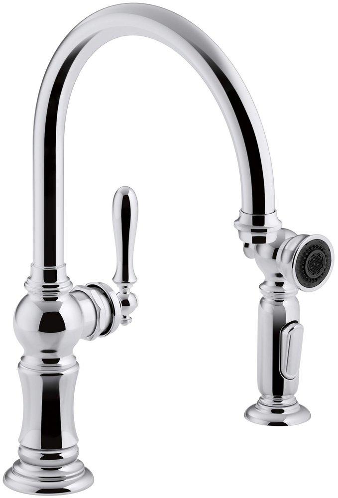 KOHLER Polished Chrome Single Handle Kitchen Faucet 