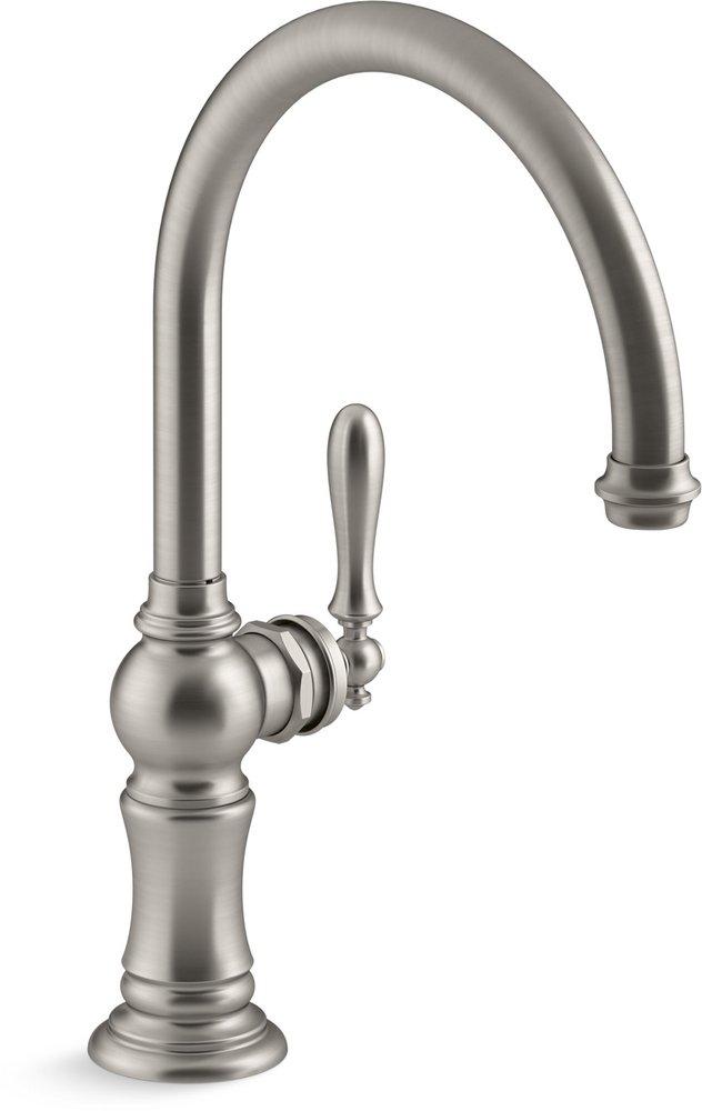 KOHLER Vibrant&reg; Stainless Single Handle Kitchen Faucet 