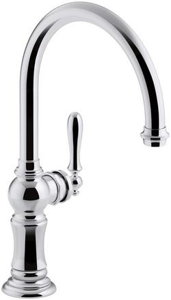 Single Handle Kitchen Faucet in Polished Chrome