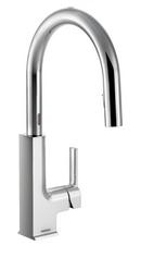 Single Handle Pull Down Touchless Kitchen Faucet with Reflex, PowerClean and MotionSense Technology in Polished Chrome