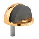 Polished Brass 1-3/4 in. Brass Rubber Floor Door Stop 