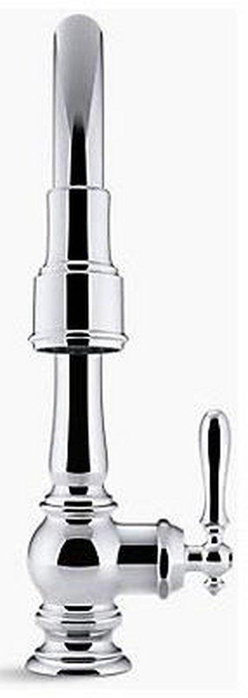 KOHLER Vibrant&reg; Polished Nickel Single Handle Pull Down Kitchen Faucet with Three-Function Spray, Magnetic Docking and Sweep Spray Technology 