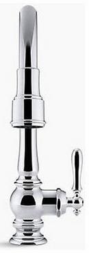 KOHLER Vibrant&reg; Polished Nickel Single Handle Pull Down Kitchen Faucet with Three-Function Spray, Magnetic Docking and Sweep Spray Technology 