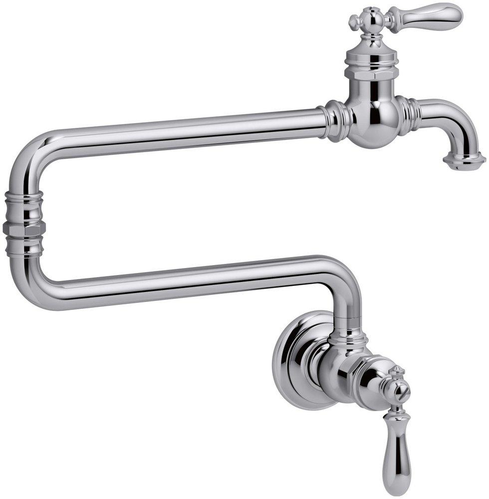 KOHLER Polished Chrome Two Handle Lever Handle Pot Filler 