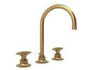 Two Handle Widespread Bathroom Sink Faucet in French Brass