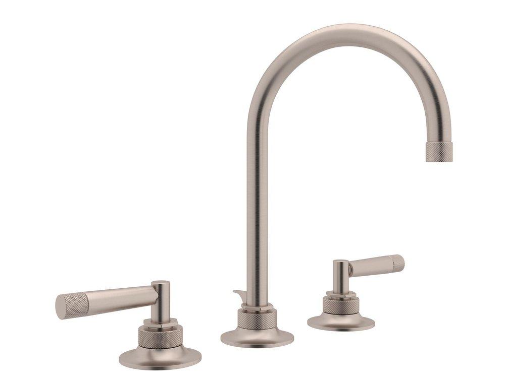 ROHL&reg; Satin Nickel Two Handle Widespread Bathroom Sink Faucet 