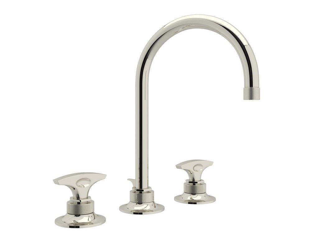 ROHL&reg; Polished Nickel Two Handle Widespread Bathroom Sink Faucet 
