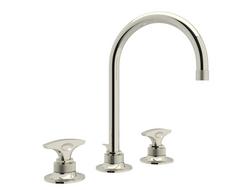 Two Handle Widespread Bathroom Sink Faucet in Polished Nickel