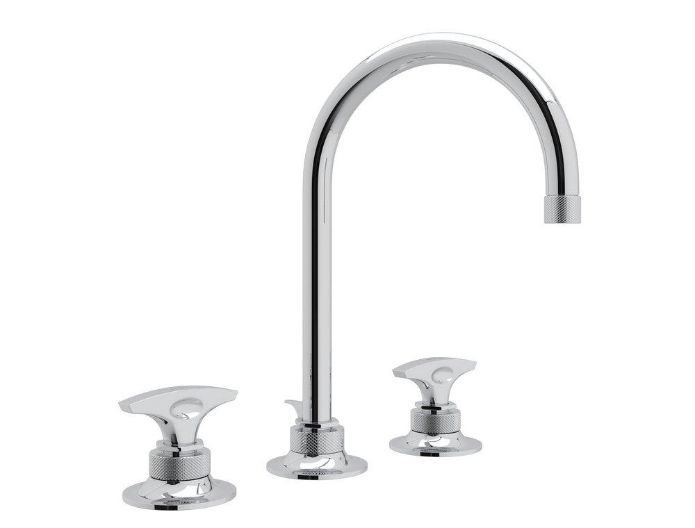 ROHL&reg; Polished Chrome Two Handle Widespread Bathroom Sink Faucet 