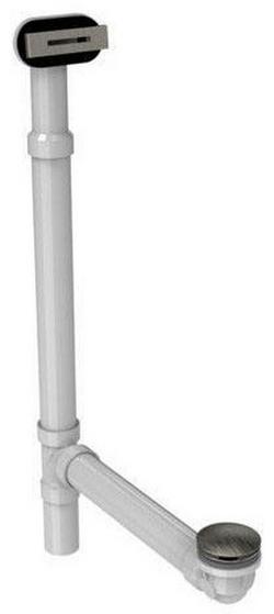 Plastic Toe-Tap Drain in Brushed Nickel