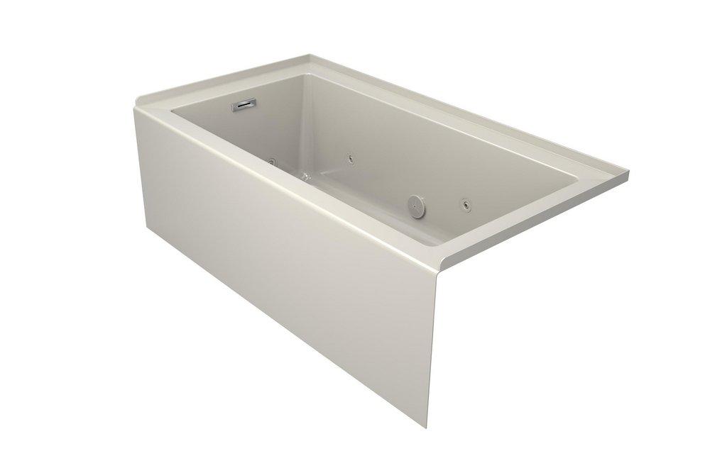 JACUZZI&reg; Oyster 60 x 32 in. Whirlpool Alcove Bathtub Right Drain 
