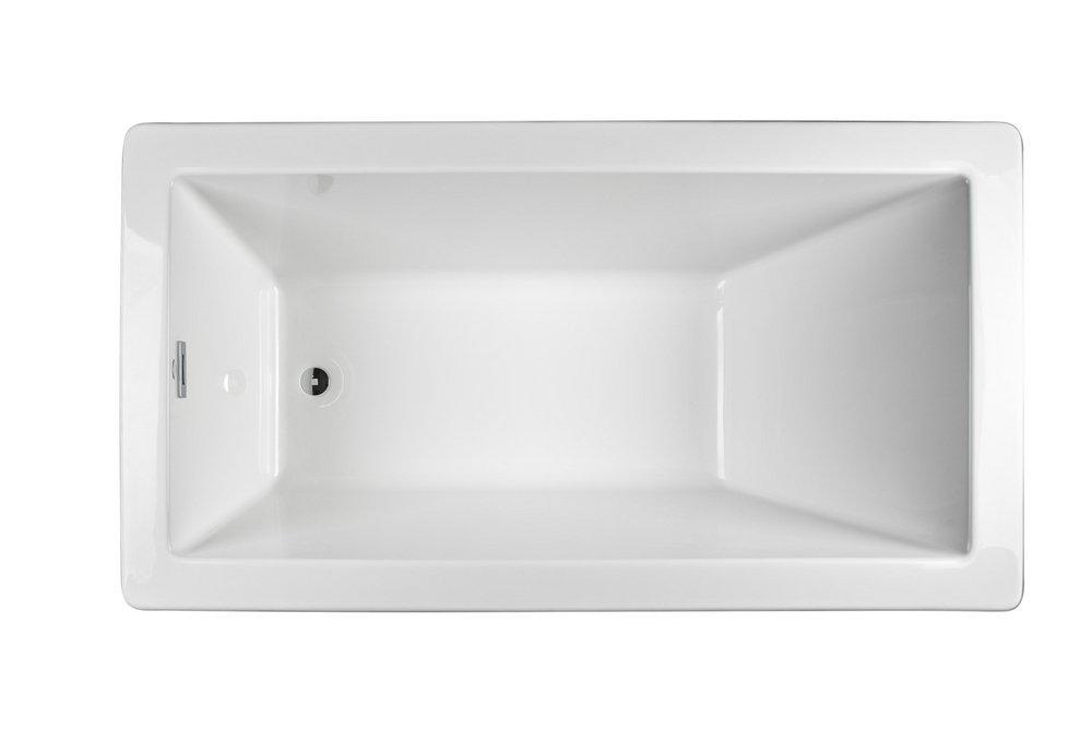 JACUZZI&reg; White 66 x 36 in. Freestanding Bathtub with End Drain 