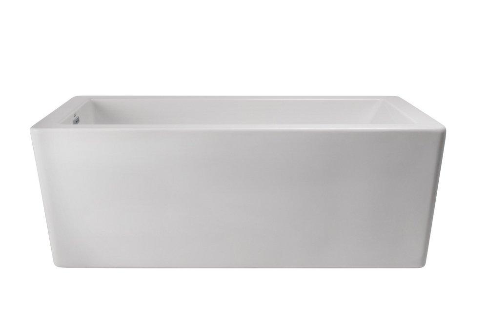 JACUZZI&reg; White 66 x 36 in. Freestanding Bathtub with End Drain 